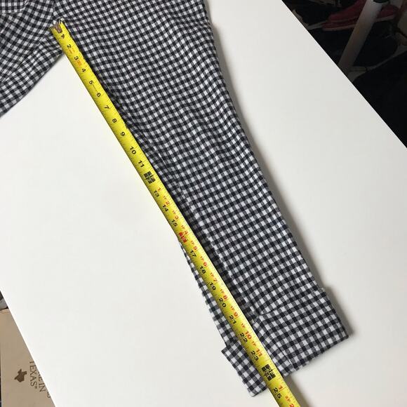 The Essential Crop Flare By Anthropologie Women's 2 Black & White Check Pants - Picture 11 of 11